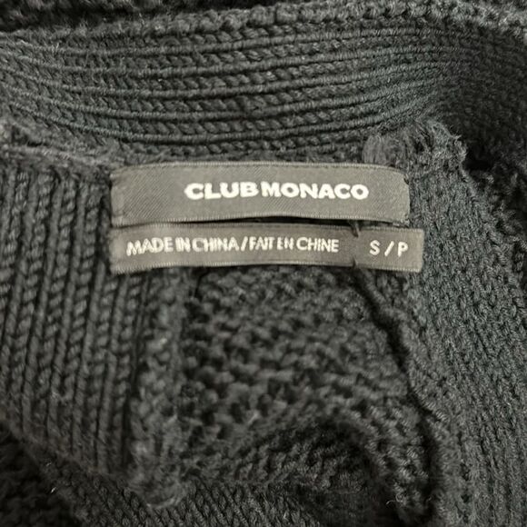 Club Monaco Women's Mixed Stitch Pointelle sleeveless fitted knit dress size SP - Picture 9 of 14